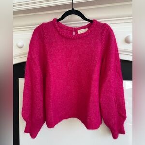 Women's Sézane hot Pink wool mohair Sweater XL